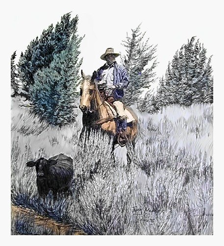 Pencil drawing of The Stray by Terry Maddox
