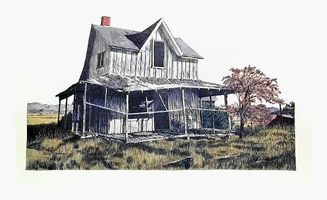 Pencil drawing of Eagle Point by Terry Maddox