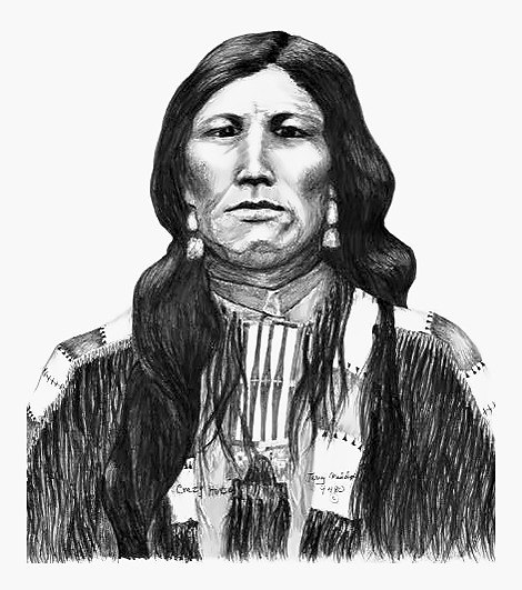Pencil drawing of Crazy Horse by Terry Maddox